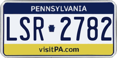 PA license plate LSR2782
