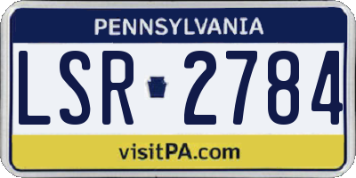 PA license plate LSR2784
