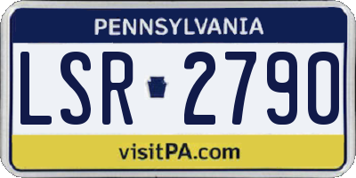 PA license plate LSR2790