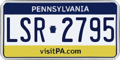 PA license plate LSR2795