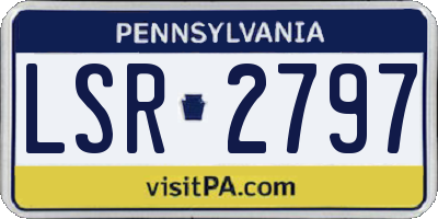 PA license plate LSR2797