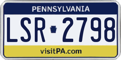PA license plate LSR2798