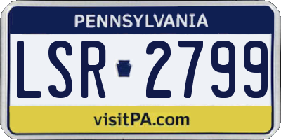 PA license plate LSR2799