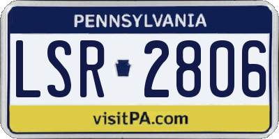 PA license plate LSR2806
