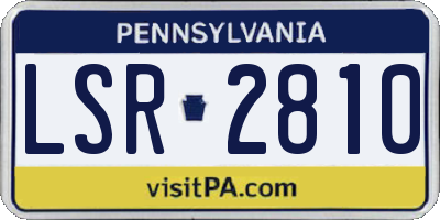 PA license plate LSR2810