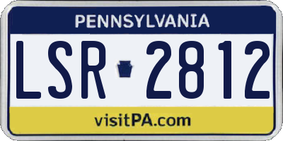 PA license plate LSR2812