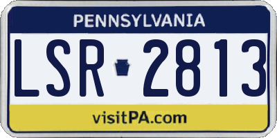 PA license plate LSR2813