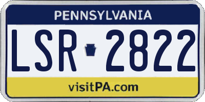 PA license plate LSR2822