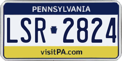 PA license plate LSR2824