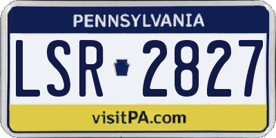 PA license plate LSR2827