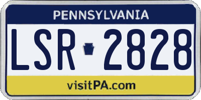 PA license plate LSR2828