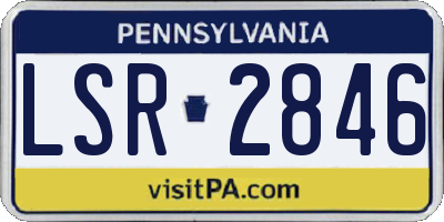 PA license plate LSR2846