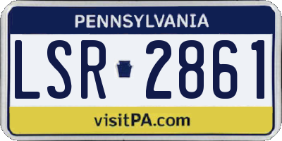 PA license plate LSR2861