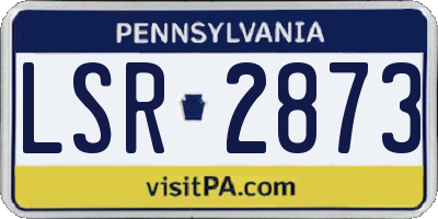 PA license plate LSR2873