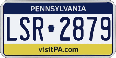 PA license plate LSR2879