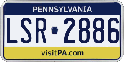PA license plate LSR2886