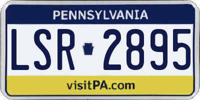 PA license plate LSR2895