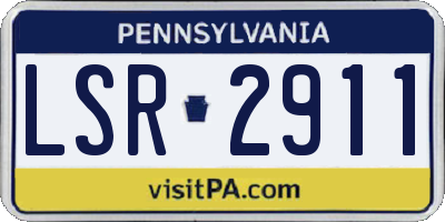 PA license plate LSR2911