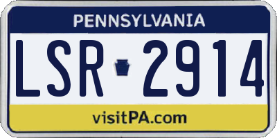 PA license plate LSR2914