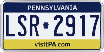 PA license plate LSR2917