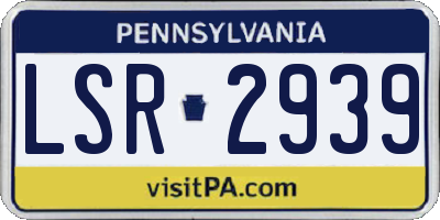 PA license plate LSR2939