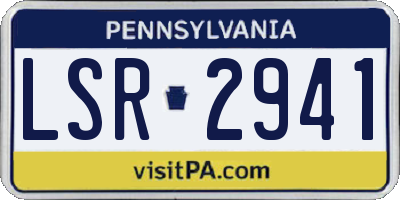 PA license plate LSR2941