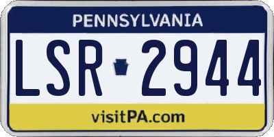 PA license plate LSR2944