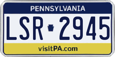 PA license plate LSR2945