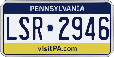 PA license plate LSR2946