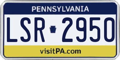 PA license plate LSR2950