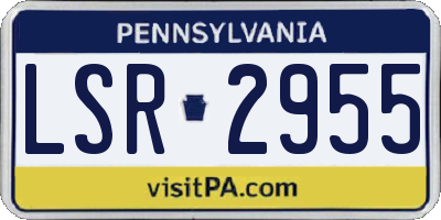 PA license plate LSR2955