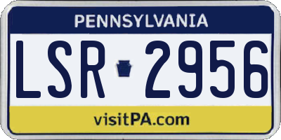 PA license plate LSR2956