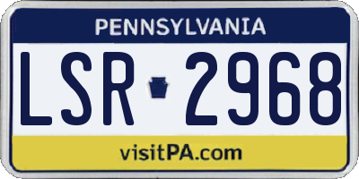 PA license plate LSR2968