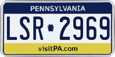 PA license plate LSR2969