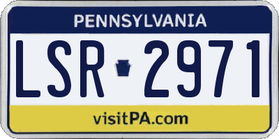 PA license plate LSR2971
