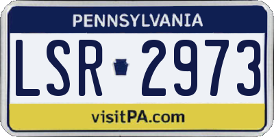 PA license plate LSR2973