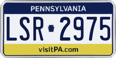 PA license plate LSR2975