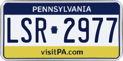 PA license plate LSR2977