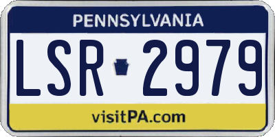 PA license plate LSR2979