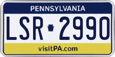 PA license plate LSR2990