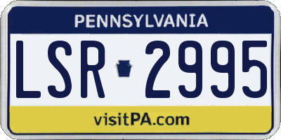 PA license plate LSR2995