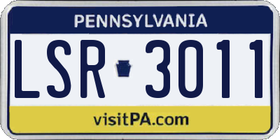 PA license plate LSR3011