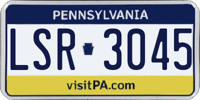 PA license plate LSR3045