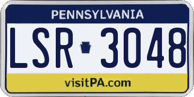 PA license plate LSR3048