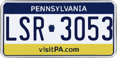 PA license plate LSR3053