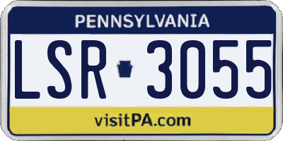 PA license plate LSR3055