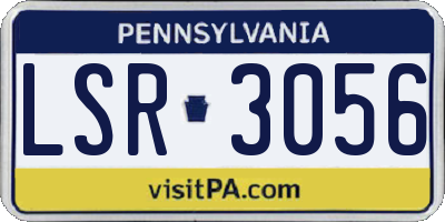 PA license plate LSR3056