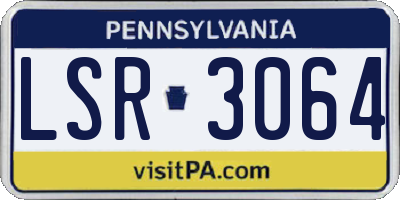 PA license plate LSR3064