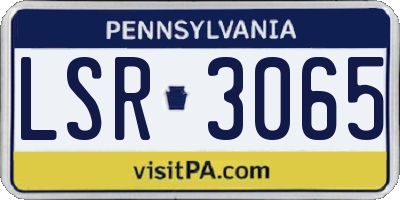 PA license plate LSR3065