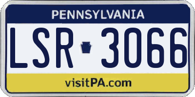 PA license plate LSR3066
